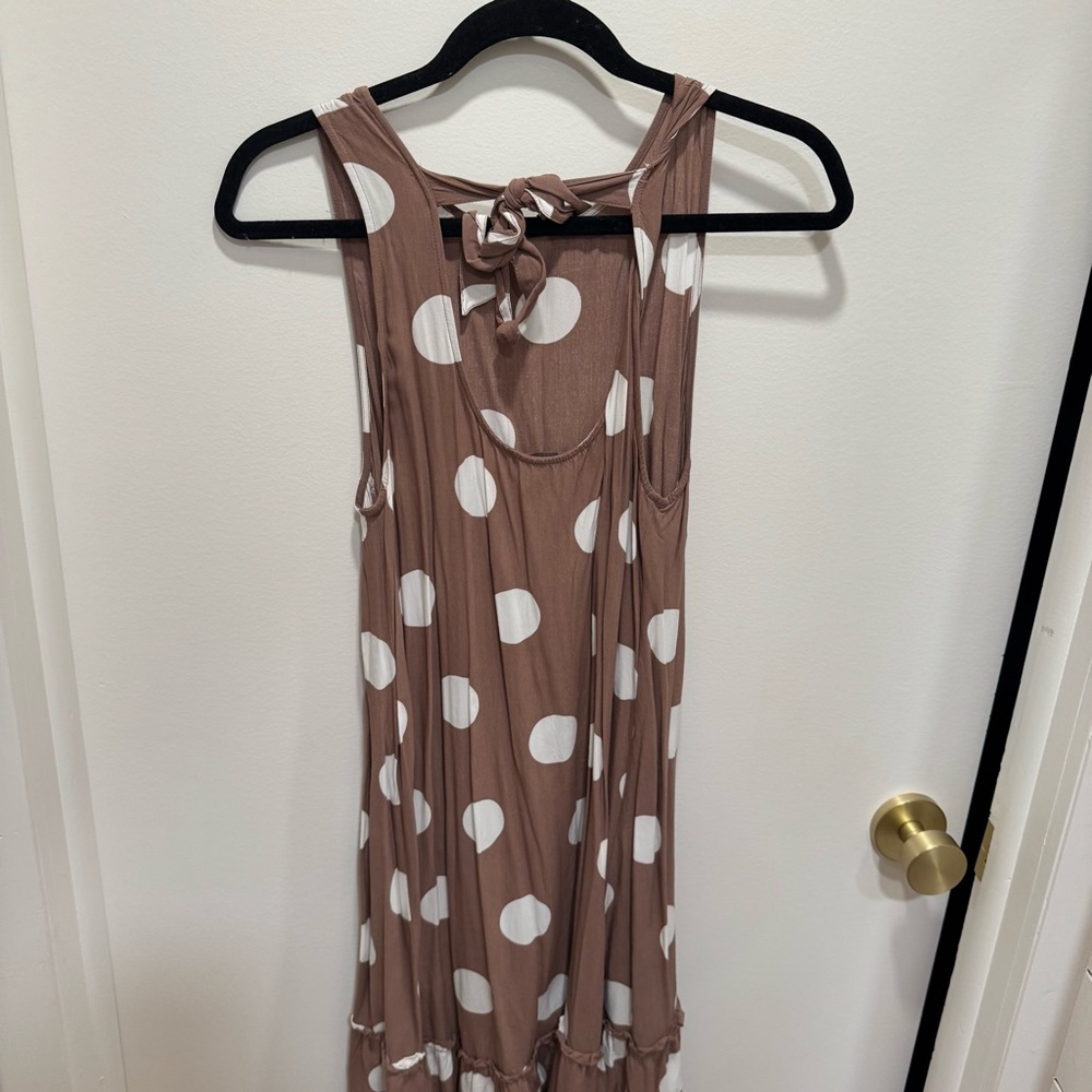 LOFT Polka Dot Sleeveless Dress - Picture 6 of 9